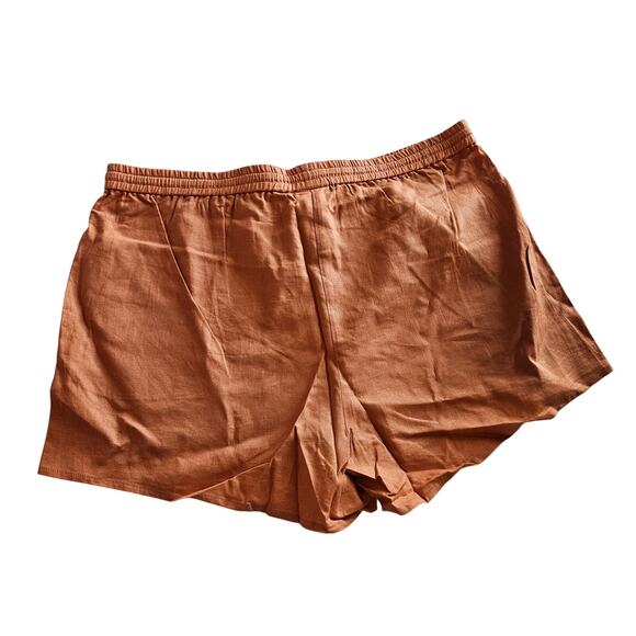 Andie The Graciosa Shorts Linen Blend Auburn Women's Size Large Summer Vacation - Picture 3 of 7